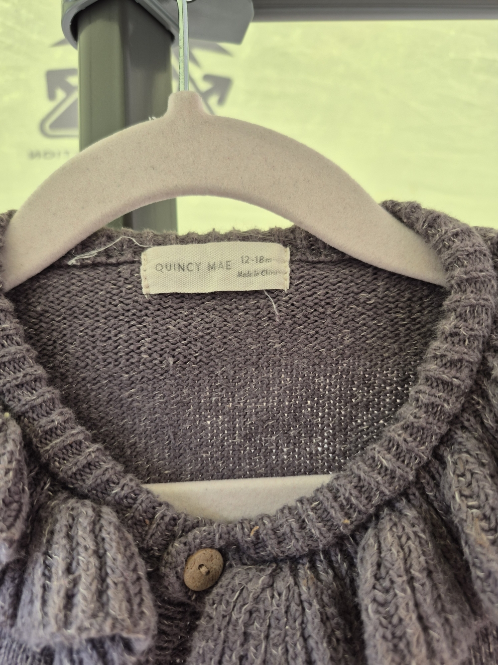 Quincy Mae Muted Taupe Ribbed Button Cardigan